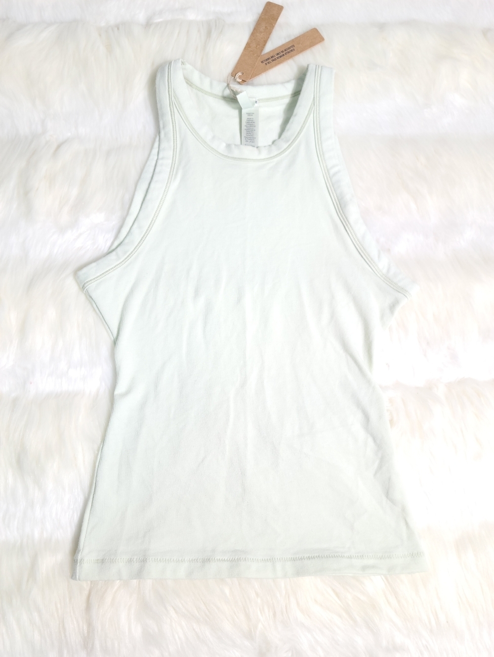 SKIMS Cotton Jersey High Neck Tank Green Spearmint Women XXS NEW